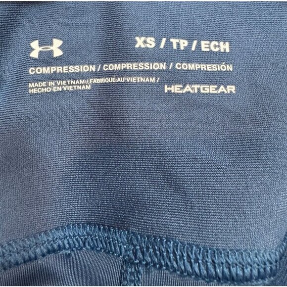 Under Armour Project Rock HeatGear Compression Ankle Leggings Blue Women's XS - Picture 5 of 7